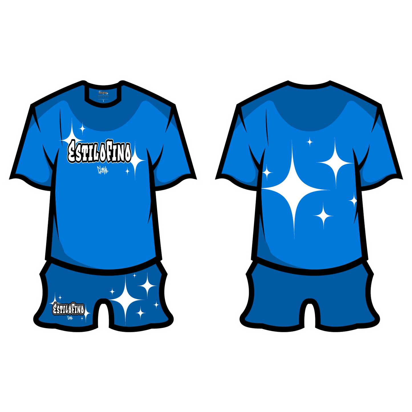 EstiloFinoCloth Blue PuffPrint Set