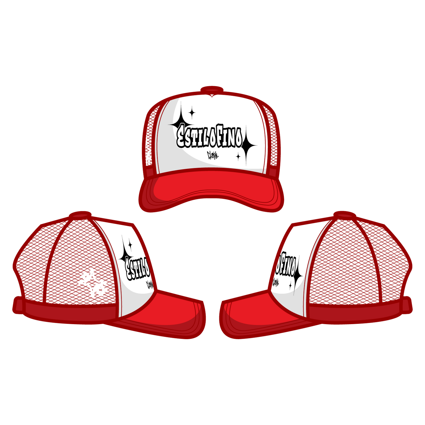 EstiloFinoCloth Red Trucker Hat