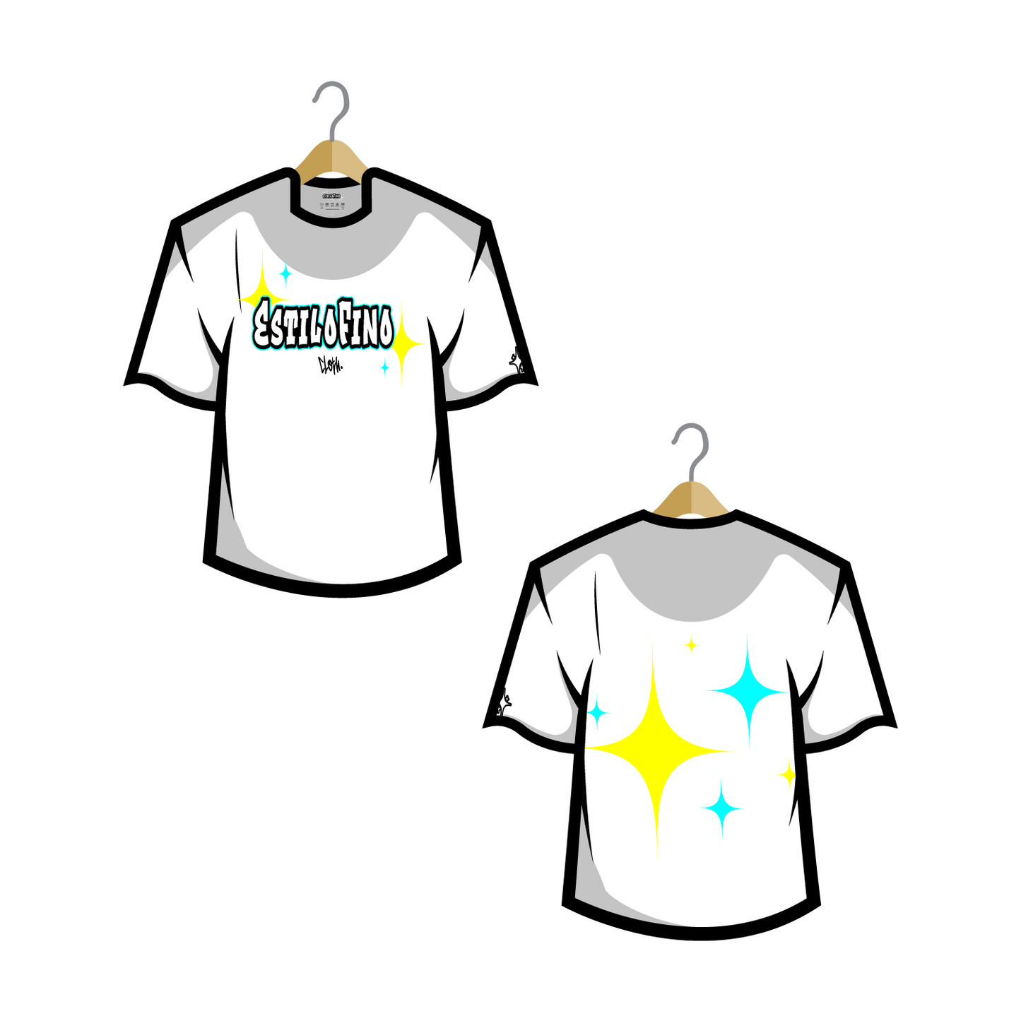 Estilo Fino White Short Sleeve T-Shirt