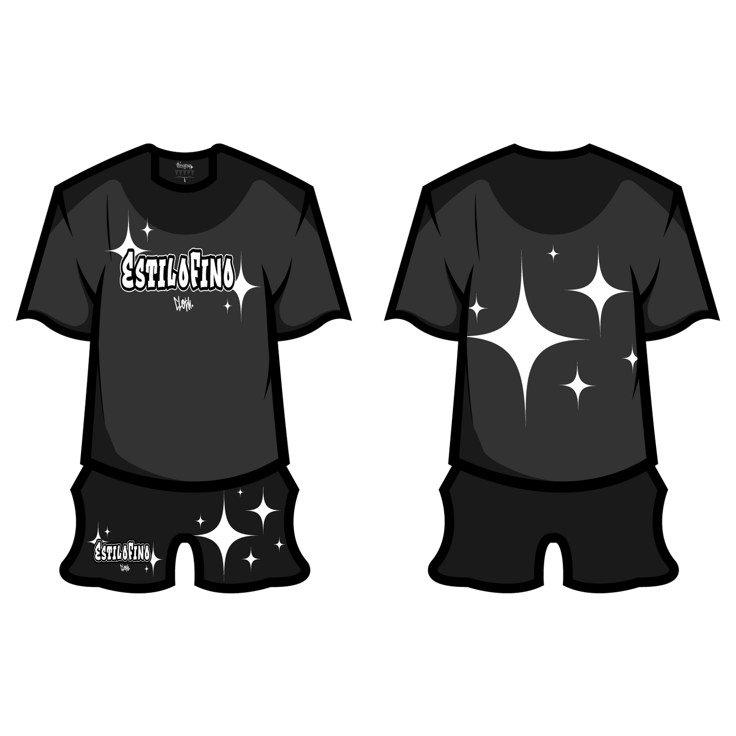 EstiloFinoCloth Black PuffPrint Set