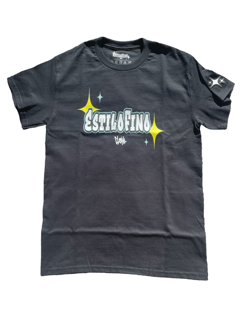 Estilo Fino Black Short Sleeve T-Shirt